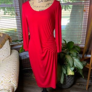 Calvin Klein Red Dress with roughing